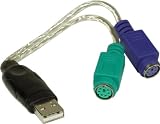 Intos USB-PS/2 Converter Konverter USB-PS/2 USB-A/Stecker - 2 x mDIN6/Buchse 0.90 m + Kabel