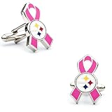 Pittsburgh Steelers Breast Cancer Awareness Cufflinks By Cufflinks Inc