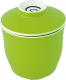 TheTeaSpot 10-Ounce Steepin' Cup (3-Piece Handcrafted Ceramic Tea Infusing System), Key Lime (Pack of 2)