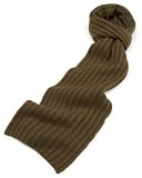 MIR Men's 100% Cashmere 3x3 Rib Scarf