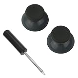 GTMax 2pc Grey Controller Thumbsticks + Black Screw Driver Torx T8 for Microsoft XBOX 360