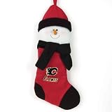 22" NHL Calgary Flames Plush Snowman Hockey Christmas Stocking
