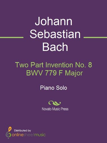 Two Part Invention No. 8 BWV 779 F Major - Piano