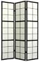 Unique Style Design Look Best - 6ft. Mado Japanese Folding Shoji Privacy Floor Screen Divider - 3 Panel Black