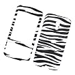HTC Touch Pro CDMA Sprint Rubberized Snap On Protector Hard Case Image Cover Zebra