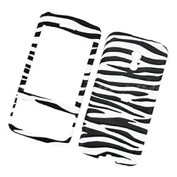 HTC Touch Pro CDMA Sprint Rubberized Snap On Protector Hard Case Image Cover Zebra