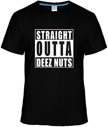 Ptrand Men's Straight Outta Deez Nuts t-shirt black