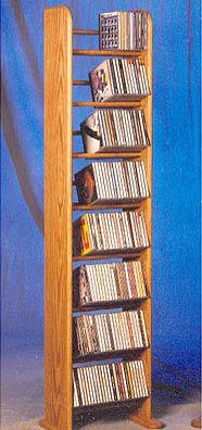 Solid Oak CD Rack - 208 CDs (honey oak) (53.5