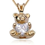 18k Yellow Gold Plated Sterling Silver 6mm Cubic Zirconia Bear Pendant, 18 Reviews 41yfzpWXsAL. SL160 18k Yellow Gold Plated Sterling Silver 6mm Cubic Zirconia Bear Pendant, 18 Reviews