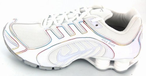 Nike Womens shox Navina+ White/White-Mtllc silver