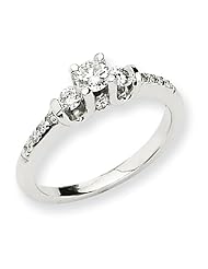 Ann Harrington Jewelry 14k White Gold 1/2 Ct Tw 3 Stone Diamond Ring