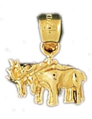 Dazzlers Solid 14k Gold Cow Charm Pendant Available in three colors from jewelsberry (weights: 1.4 grams only)
