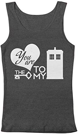 Doctor Who - Key to my TARDIS Men's Tank Top Charcoal X-Large