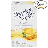 Crystal Light On The Go Natural Lemonade, 10 Count Packets (Pack of 6)