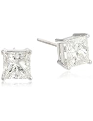 IGI Certified 18k Gold, Princess-Cut, Diamond 4-Prong Stud Earrings (3 cttw, H-I Color, SI1-SI2 Clarity)