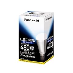 Panasonic EVERLEDS LED電球(密閉型器具対応・E17口金・小形電球形・電球40W相当・480ルーメン・昼光色相当)LDA6DE17