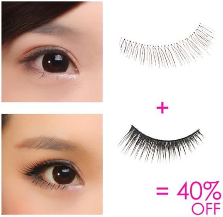 Unilashes One Set Including False Eyelashes for Daytime and Eyelashes for Night Natural Looking for Fashion Women F1001&f16001