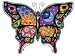 Butterfly Sticker #1 by Dan Morris-Night & Day Butterfly