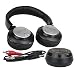 Wireless Earcup Stereo Headphones w/Transmitter Base Station (Black/Silver) image 1