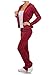 G2 Chic Women's Junior + Missy Basic Solid Velour & Fleece Suit Two Piece Set