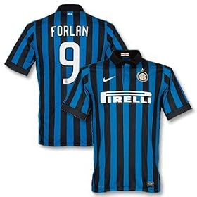 11-12 Inter Milan Home Jersey + Forlan 9