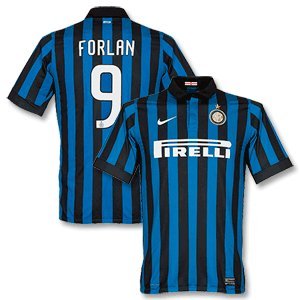 11-12 Inter Milan Home Jersey + Forlan 9