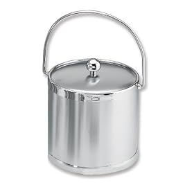 Brushed Chrome Ice Bucket by West Coast Gifts