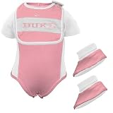 Nike Duke Blue Devils White & Pink Infant 3-piece Creeper Set
