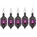 Purple Candle Lanterns Set of 5