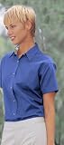 Women's Cotton Short Sleeve Peached Twill Shirt