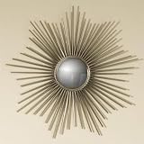 Luxe Silver Starburst Wall Mirror Sunburst Designer