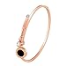 Xinge D3866L-W Women's Rose Gold Tone Roman Numerals Bangle Watch and Bracelet Set