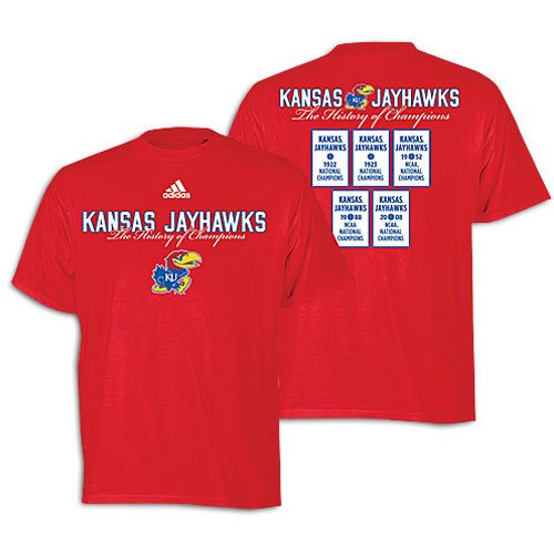 Buy Kansas adidas Mens History of Champions Tee