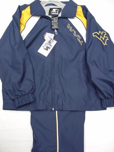 Buy West Virginia Mountaineers Youth / Kids 2 pc blue Wind Suit jacket and pants