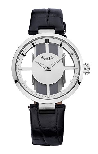 Kenneth Cole New York Women's KC2649 Silver Transparent Dial Round Watch