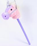 Fantasy Hobby Horse with Sound - Pink & Purple Unicorn