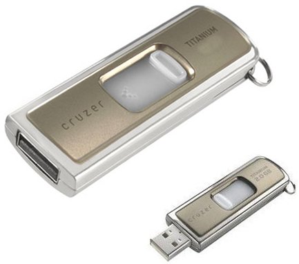 Sandisk Cruzer Titanium 2Gb ReadyBoost U3 Smart USB Flash Drive - Rugged Ultra Strong Casing (Robust Metal Casing Model - NOT plastic Model) - Retractable USB port plug, so no need to use a cap/cover - Ideal for storing music on Steepletone Music Centres including SMC99r , Roxy , E516 Truro , SMC386 , SMC595 , Edinburgh, Steepletone Jukeboxes inc MP3 Rock One, etc