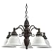 Sea Gull Lighting 31051-71 Canterbury Five-Light Chandelier, Antique Bronze Finish with Satin Etched Glass