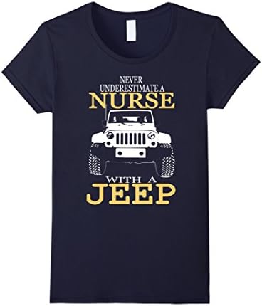 Women's Nurse Jeep T-shirt Medium Navy