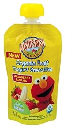 Earth's Best Organic Fruit Yogurt Smoothie, Strawberry Banana, 4.2-Ounce Pouches (Pack of 12)