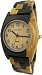 Tense Mens Multicolored Dark Light Natural Wood Watch G8109DM