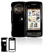 RUBBER FEEL BLACK SNAP-ON COVER HARD CASE PHONE PROTECTOR for LG ENV TOUCH VX-11000