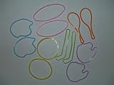AMAZING Glow In The Dark Rubber Bands SPORTS 12 Piece Set