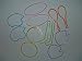 AMAZING Glow In The Dark Rubber Bands SPORTS 12 Piece Set