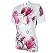 QinYing Women Breathable Cycling Jersey Red Flower Shirt Short Sleeve S