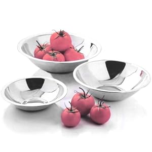 Amco 3 Piece Stainless Steel Serving Bowl Set by 