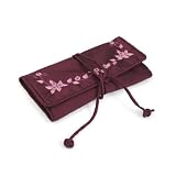 41ygRzXea0L. SL160  100% Silk Dark Purple Jewelry Pouch Roll Model Jewelry Pouch   Fair Trade Gifts