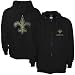 New Orleans Saints Black Touchback Full Zip Hoody Sweatshirt