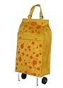 Yellow Dots foldable shopping trolley