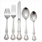 Reed & Barton Rathmore Silver-plated 65-Piece Flatware Set with Wooden Storage Chest, Service for 12 Reed & Barton Rathmore Silver-plated 65-Piece Flatware Set with Wooden Storage Chest, Service for 12